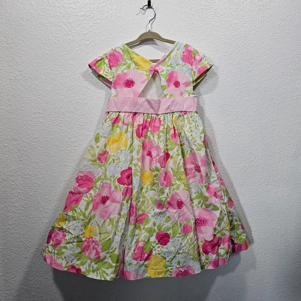 Gymboree Floral Dress with a Bow Girls Size 6‎